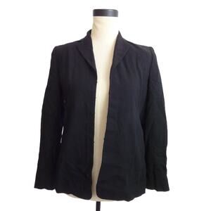 Banana Republic Wool Jacket Hook Eye Closures Black Size 2
